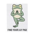 Yoga Frog Blanket Yoga Nature Gift Women Sketch Blanket Toad Blanket Yoga Enthusiast Drawing Illustration Wildlife Graphic Clean Standing Pose