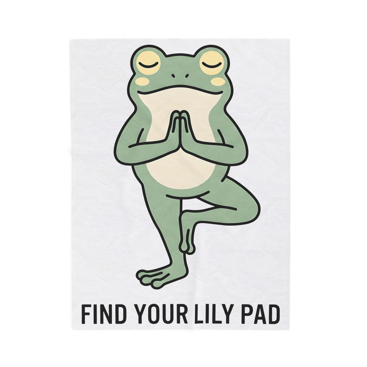 Yoga Frog Blanket Yoga Nature Gift Women Sketch Blanket Toad Blanket Yoga Enthusiast Drawing Illustration Wildlife Graphic Clean Standing Pose
