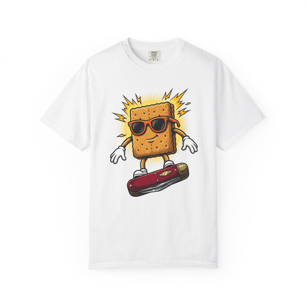 Dessert Cookie Mascot T-Shirt Sports & Activities Extreme Sport Gift Women Funny T-Shirt Cookie Mascot T-Shirt Athlete Fan Humorous T-Shirt Action