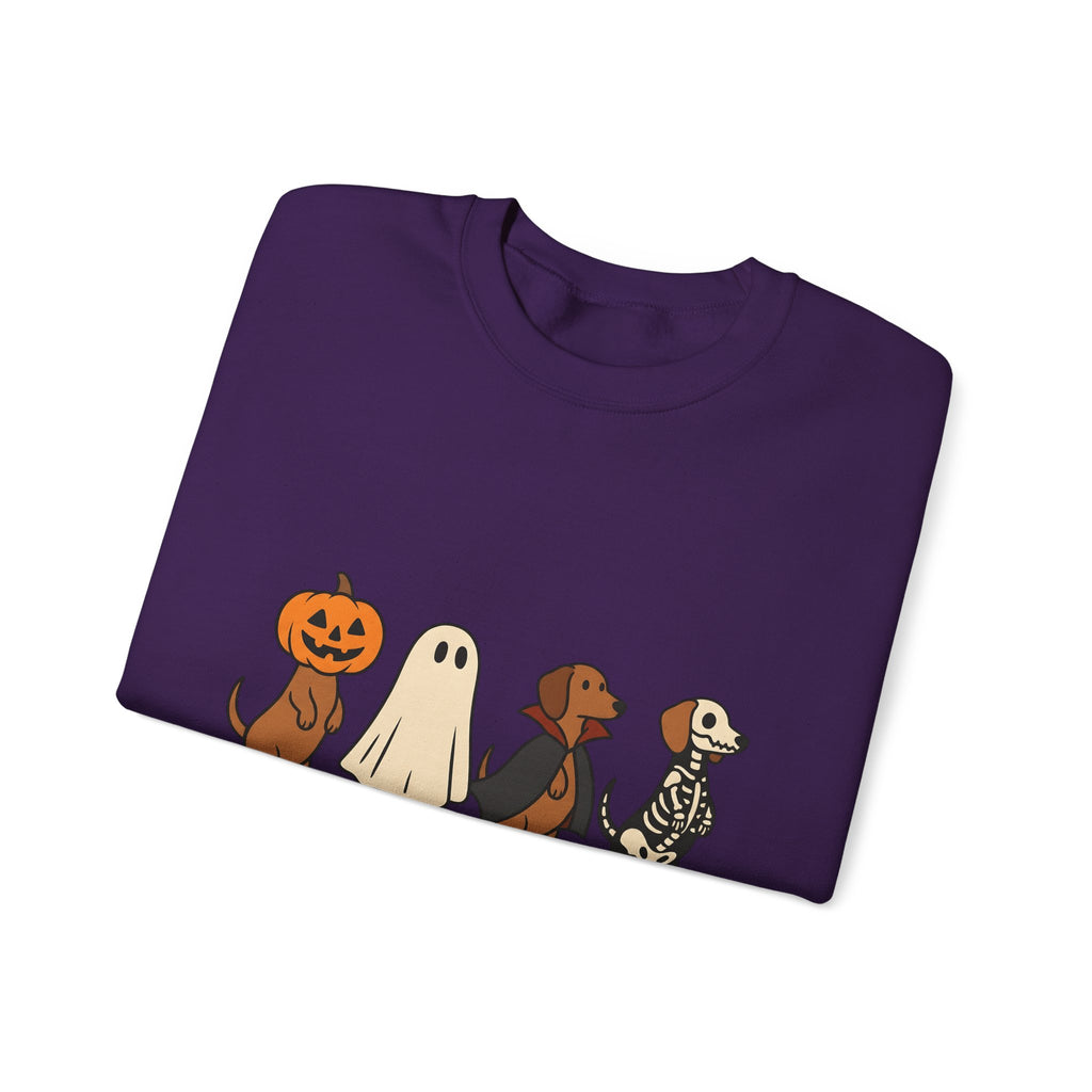 Sausage Dog Costumes Sweatshirt Halloween Animals Gift Women Animated Sweatshirt Dachshund Sweatshirt Halloween Fan Cartoon Sweatshirt Pet Graphic Doodle