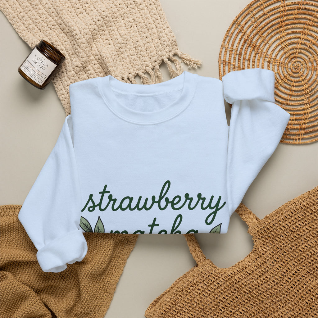Strawberry Design Sweatshirt Coffee/Desserts/Drinks Food Gift Women Floral Sweatshirt Berry Sweatshirt Dessert Fan Botanical Sweatshirt Cuisine Graphic Retro