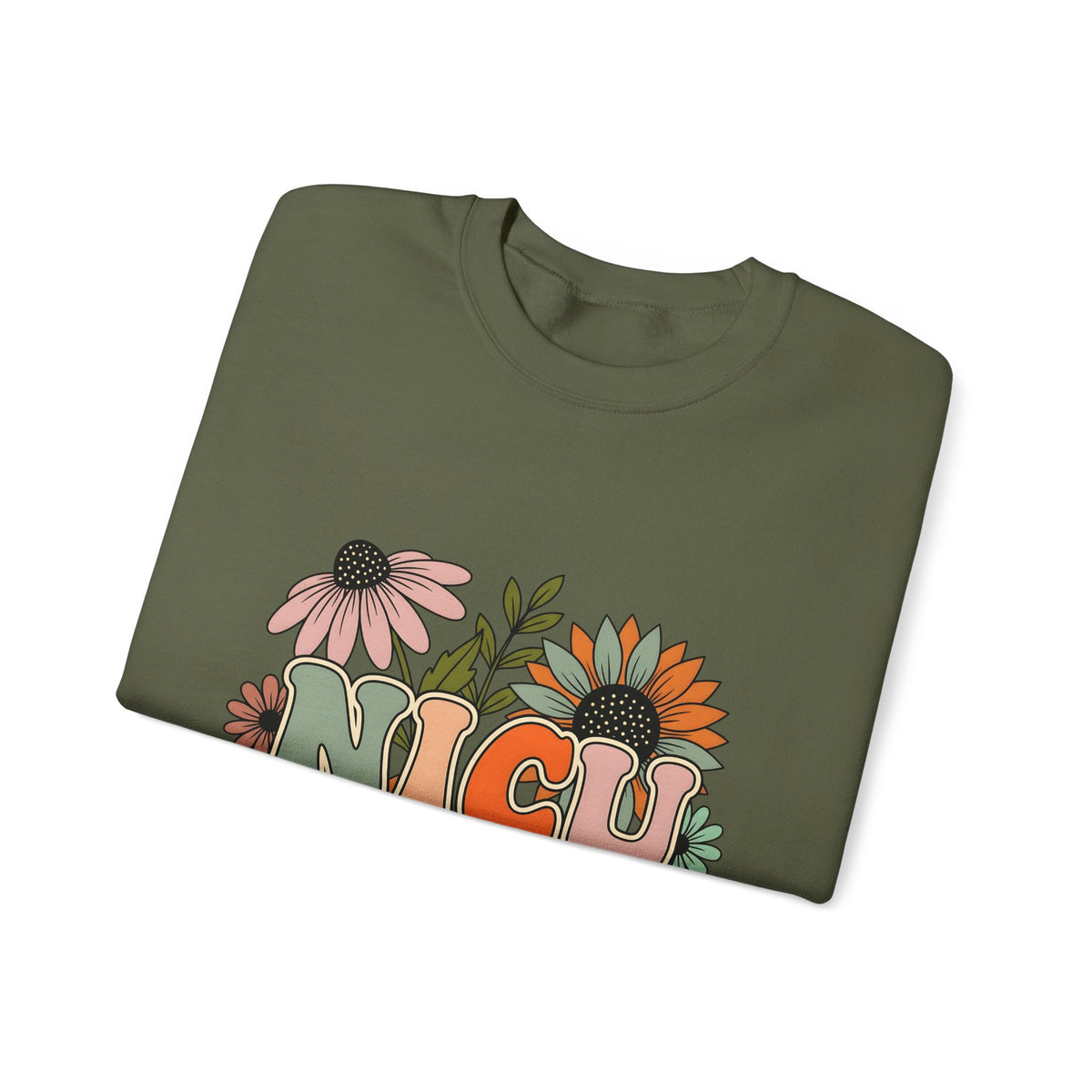 Flower Print Sweatshirt NICU Nurse Healthcare Gift Women Hippie Sweatshirt Floral Sweatshirt Nurse Practitioner Enthusiast Bohemian Sweatshirt Medical Graphic