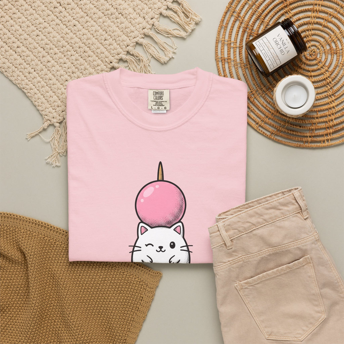Feline Mochi Cat Snack Gift Adorable Cat Cat Fan Kitty Food Comic Sweet Candy T-Shirt
