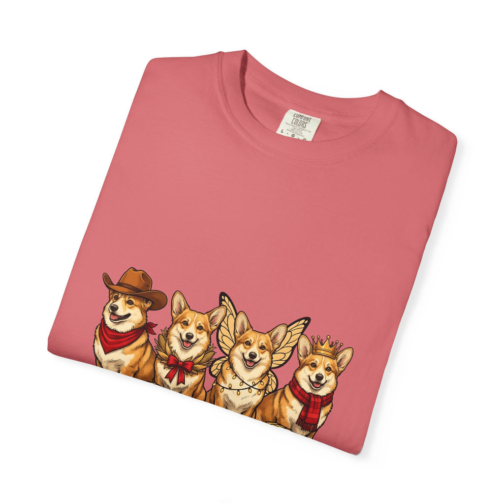 Corgi Dogs T-Shirt Dog Animals Gift Women Cartoon T-Shirt Pembroke Welsh Corgi T-Shirt Dog Fan Pet Graphic Corgi Illustration Kawaii Costumes