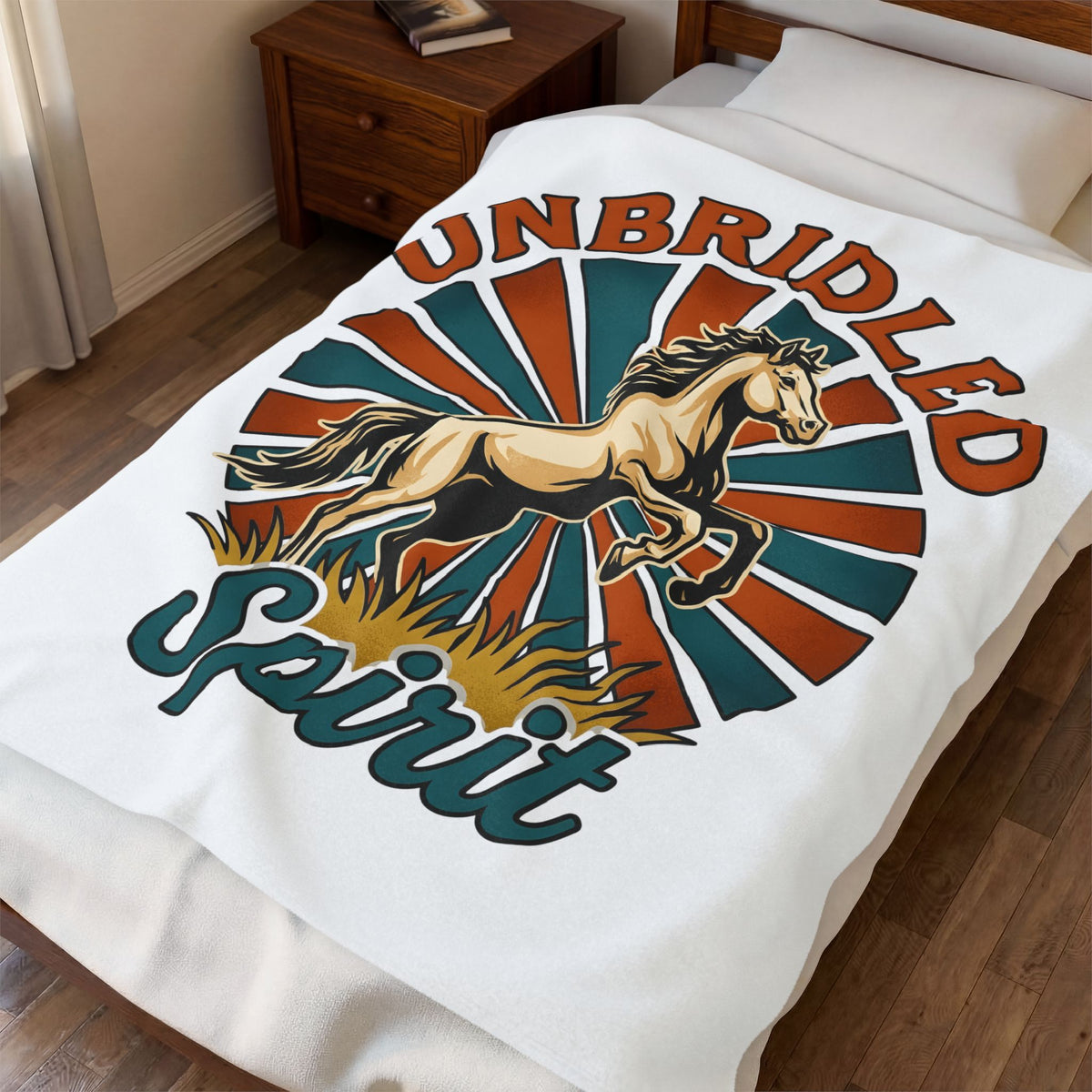 Bucking Horse Blanket Cowgirl Cowboy Gift Women Rustic Blanket Bronco Blanket Rodeo Fan Western Blanket Cowboy Graphic Classic Sun Rays Blanket