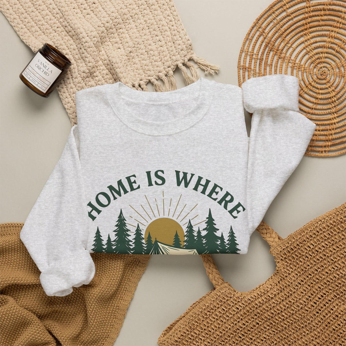 Outdoor Tent Sweatshirt Camping Adventure Gift Women Farmhouse Sweatshirt Canopy Sweatshirt Camper Enthusiast Rustic Sweatshirt Exploration Graphic Old School