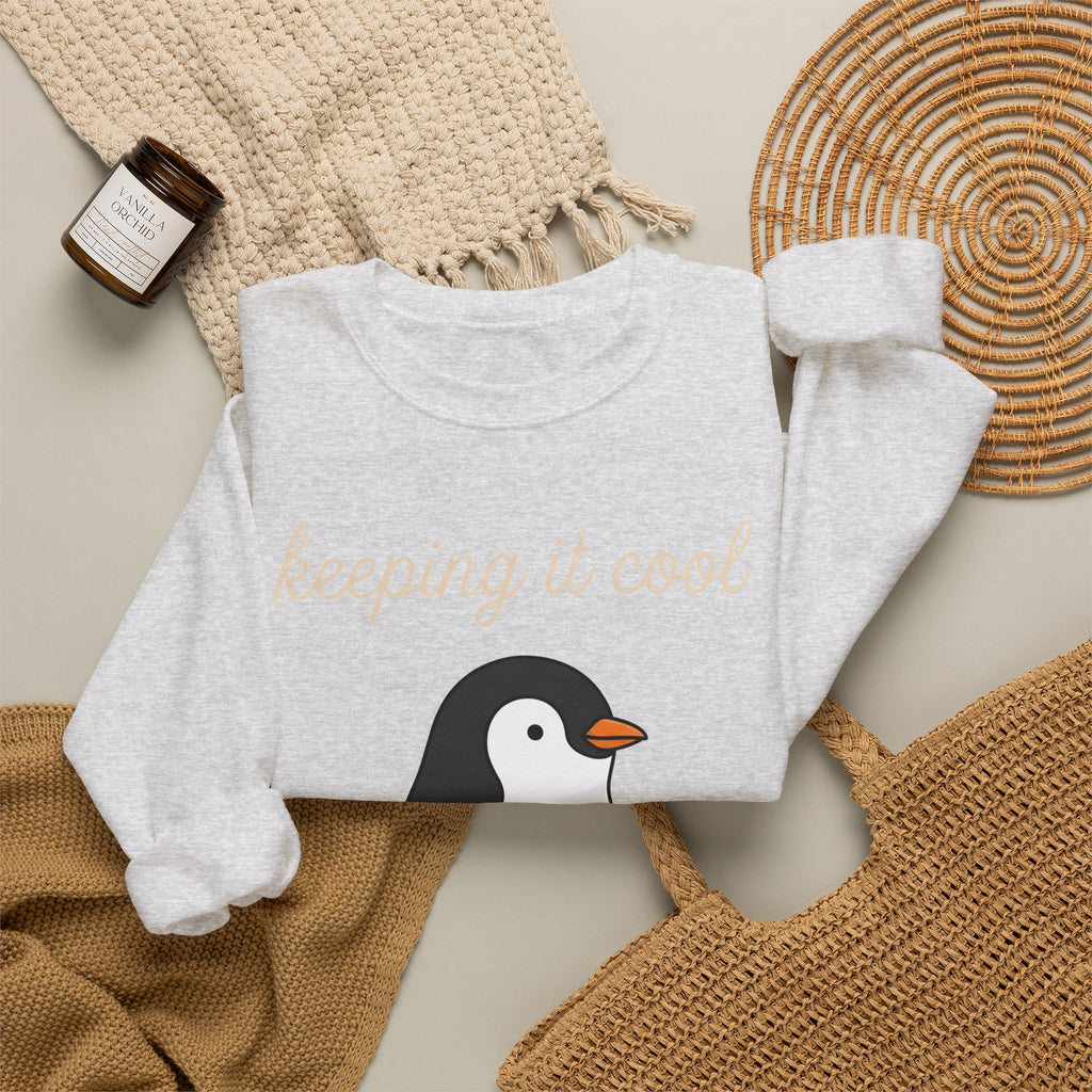 Penguin Nurse Sweatshirt Nurse Wildlife Gift Women Comic Sweatshirt Penguin Sweatshirt Nursing Enthusiast Cartoon Sweatshirt Wildlife Graphic Simple