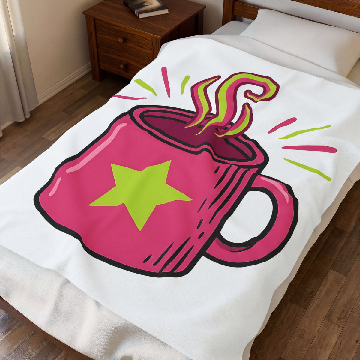 Coffee Cup Blanket Coffee Brunch Gift Women Vintage Blanket Blanket Blanket Coffee Fan Coffee Cup Blanket Breakfast Graphic Comic Star Shape Blanket