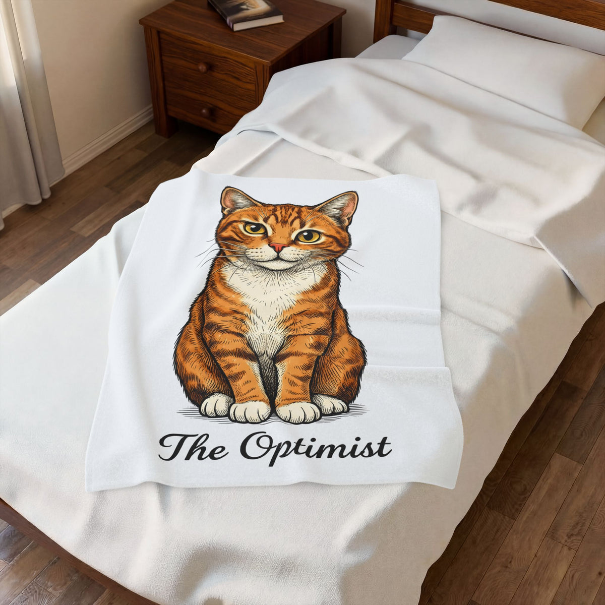 Ginger Cat Blanket Cat Companion Gift Women Outline Blanket Cat Blanket Feline Fan Simple Blanket Friendship Graphic Minimalist Kitty Portrait