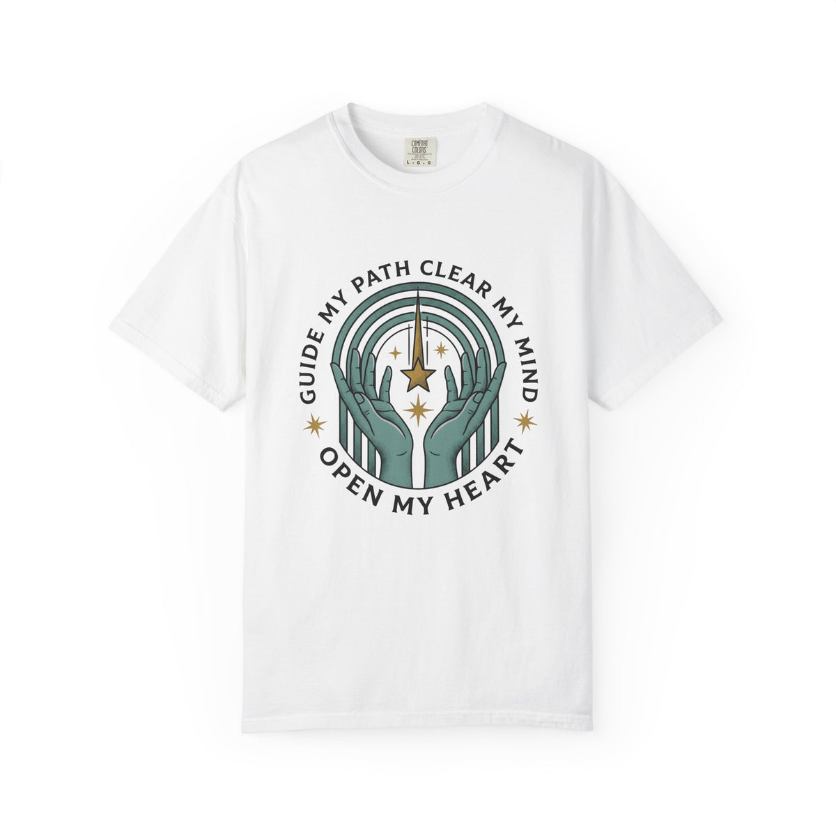 Hands Prism T-Shirt Boho Chic Meditation Gift Women Tribal T-Shirt Prismatic T-Shirt Bohemian Enthusiast Ethnic T-Shirt Mindfulness Graphic Rustic