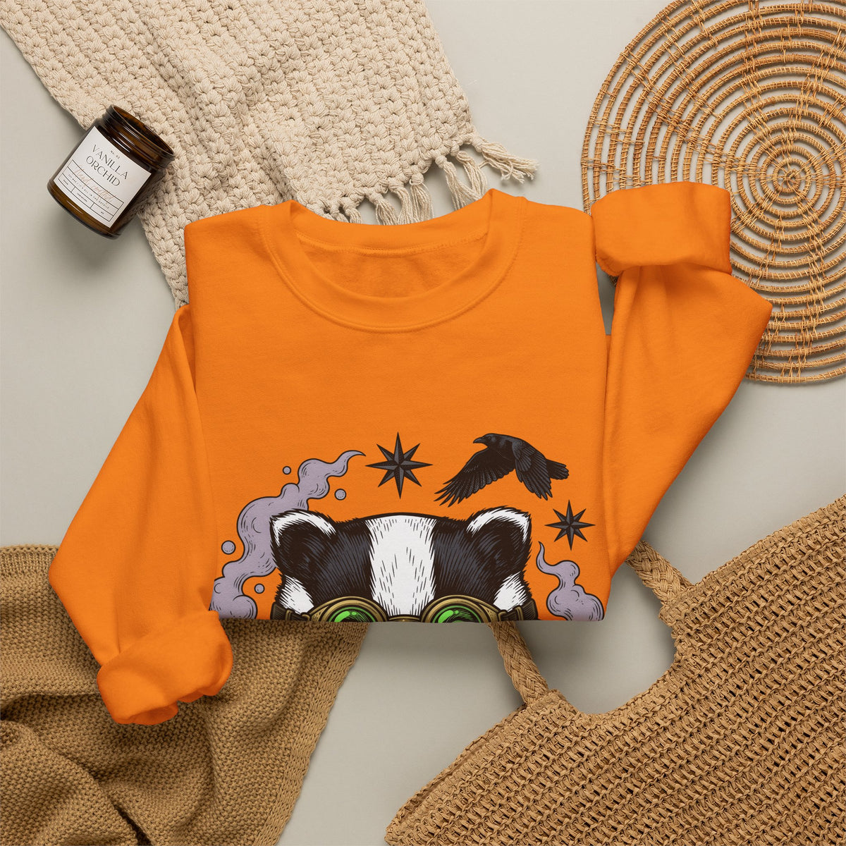 Badger Eyewear Halloween Creatures Gift Mysterious Glasses Horror Fan Spectacles Creature Classic Sweatshirt