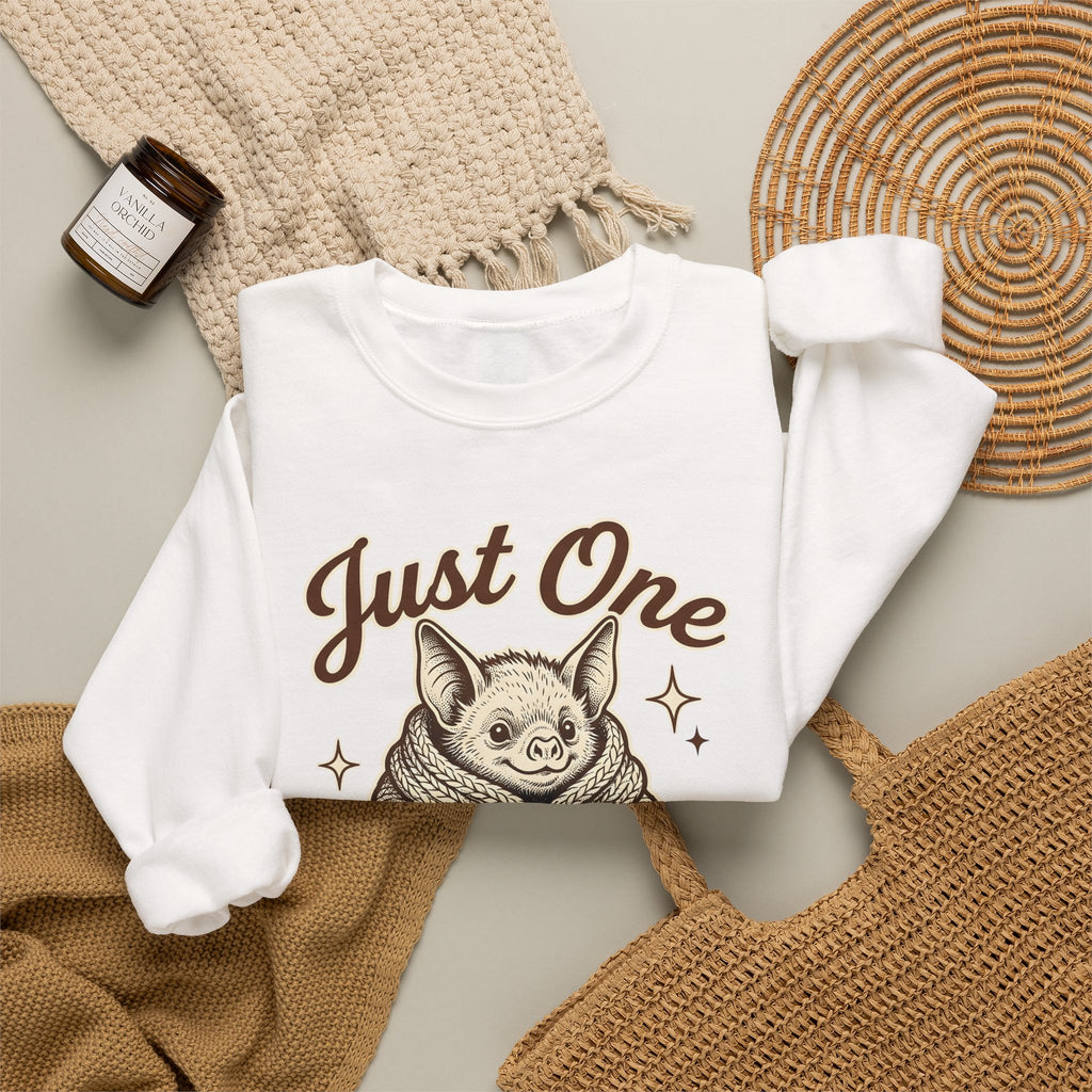 Bat Needlework Sweatshirt Cute Crafts Gift Women Vintage Sweatshirt Embroidery Sweatshirt Adorable Fan Retro Sweatshirt Crafting Graphic Doodle Wool Ball