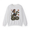 Cowgirl Serpent Sweatshirt Cowgirl Wildlife Gift Women Cowboy Sweatshirt Snake Sweatshirt Rodeo Fan Western Sweatshirt Animal Graphic Retro Sunshine Sweatshirt