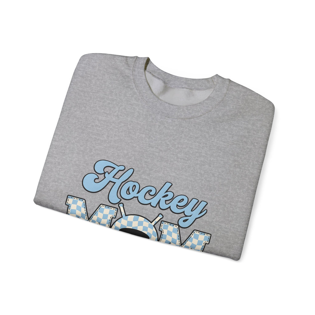 Hockey Puck Sweatshirt Hockey Mom Sports Gift Women Retro Sweatshirt Puck Sweatshirt Hockey Fan Vintage Sweatshirt Athletic Graphic Checkered Hockey Sticks