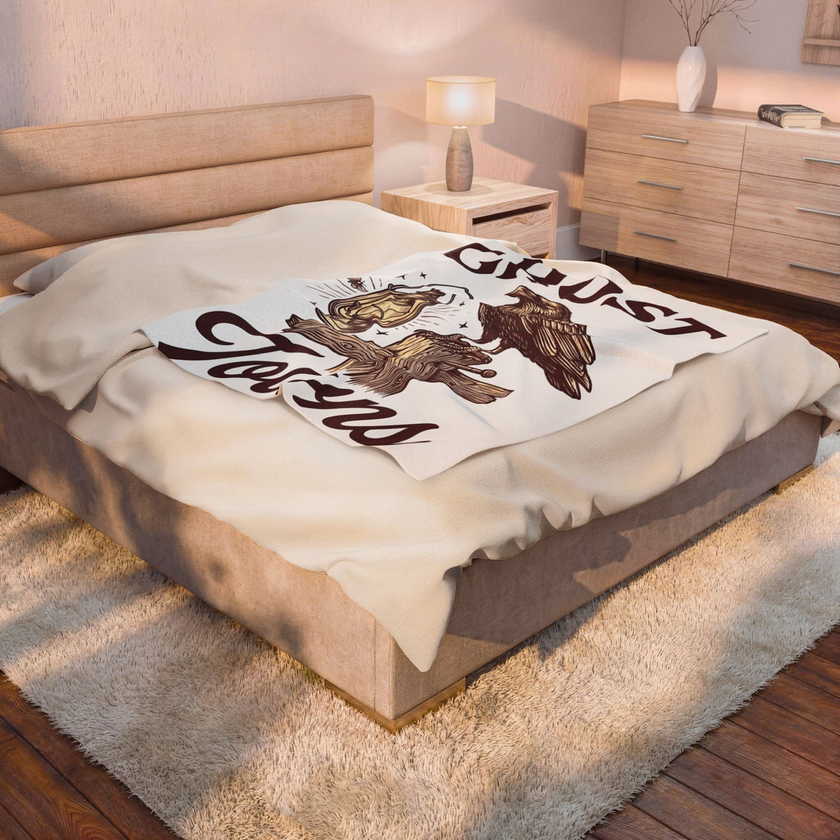 Dark Bird Lantern Blanket Gothic Autumn Gift Women Old School Blanket Lantern Blanket Dark Fan Retro Blanket Fall Graphic Cartoon Log Post Blanket