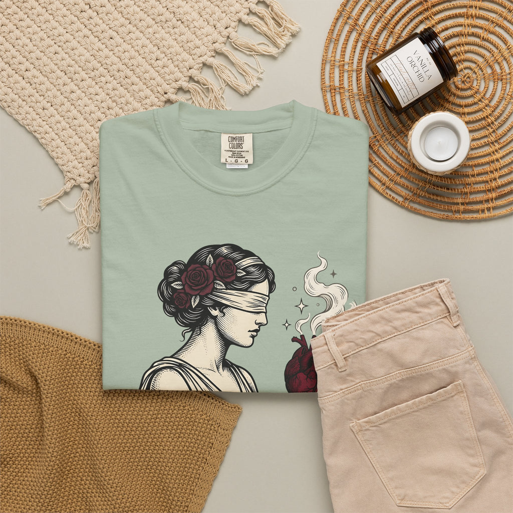 Goddess Love T-Shirt Boho Chic Magical Gift Women Sketch T-Shirt Divine Love T-Shirt Bohemian Fan Drawing Design Illustration Classic Bloom T-Shirt