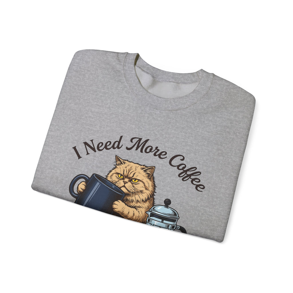 Cranky Cat Sweatshirt Cat Latte Gift Women Old School Sweatshirt Grumpy Cat Sweatshirt Cat Fan Feline Sweatshirt Coffee Graphic Doodle Sweatshirt Sweatshirt