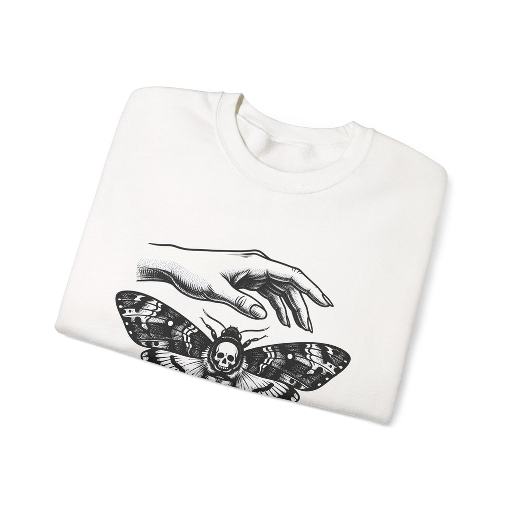 Skeleton Moth Sweatshirt Boho Chic Dark Fashion Gift Women Traditional Tattoo Sweatshirt Moth Sweatshirt Bohemian Fan Sailor Sweatshirt Gothic Graphic Antique