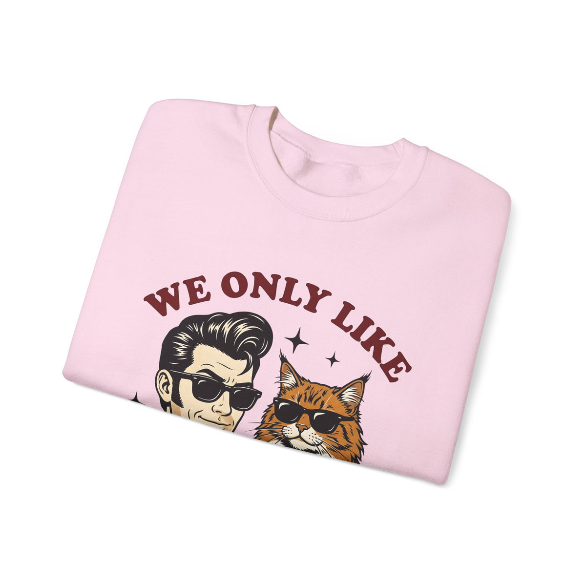 Cat Man Sunglasses Sweatshirt Cat Humor Gift Women Retro Sweatshirt Cool Cat T
