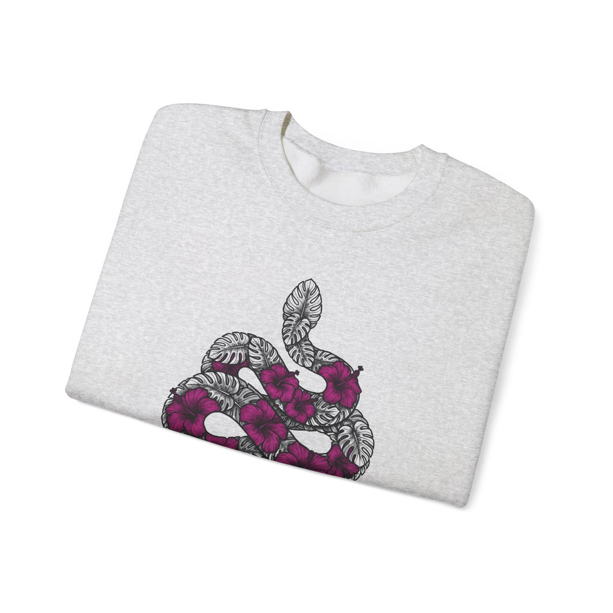 Serpent Flower Sweatshirt Boho Chic Spiritual Gift Women Hippie Sweatshirt Snake Flower Sweatshirt Bohemian Enthusiast Psychedelic Sweatshirt Mystical Graphic