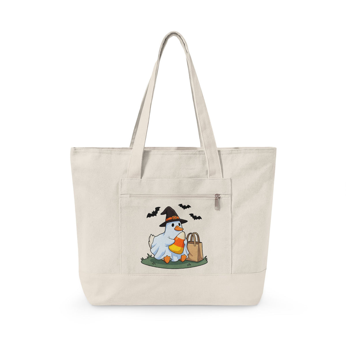 Duck Dress Tote Bag Animals Holiday Gift Women Charming Tote Bag Duckling Tote Bag Creature Fan Fowl Tote Bag Christmas Graphic Animated Candy Tote Bag