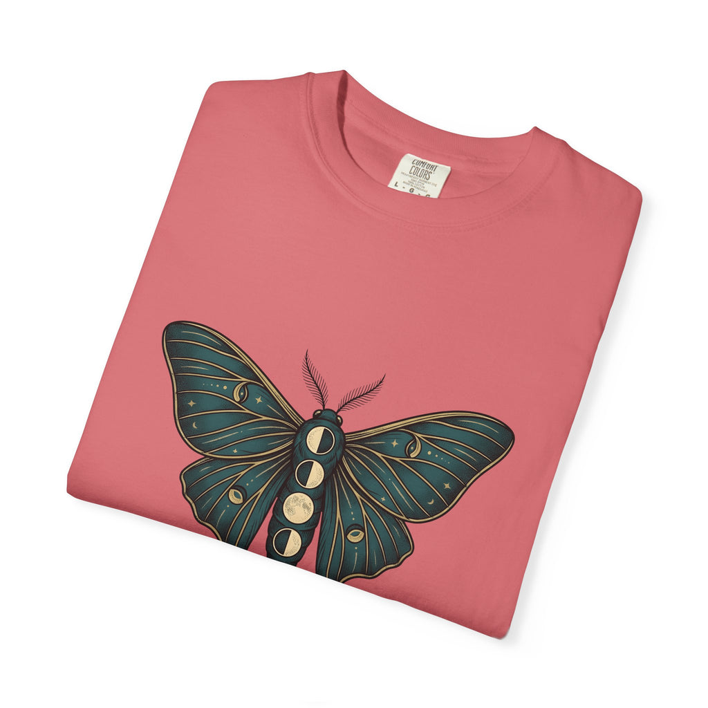 Luna Butterfly T-Shirt Boho Chic Astrology Gift Women Mystical T-Shirt Butterfly T-Shirt Bohemian Enthusiast Magical T-Shirt Zodiac Graphic Retro