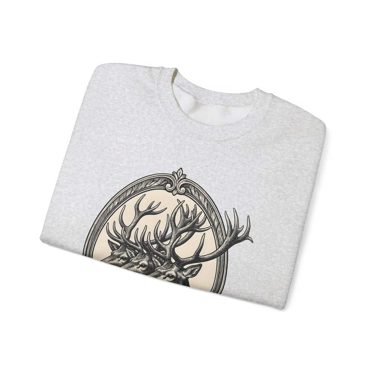 Stag Trio Boho Chic Nature Gift Vintage Deer Bohemian Fan Retro Wilderness Hand Drawn Sweatshirt