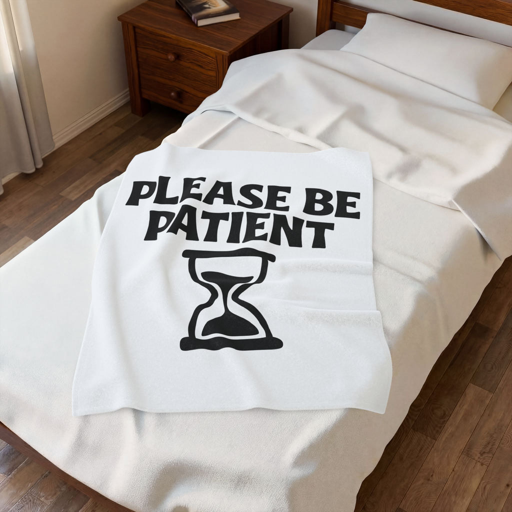 Hourglass Design Blanket Patience Encouragement Gift Women Fun Blanket Sandtimer Blanket Motivational Fan Quirky Blanket Uplifting Graphic Simple