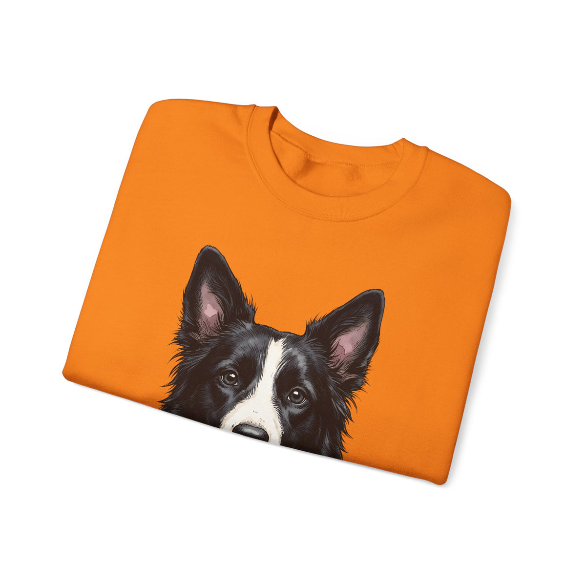 Border Collie Puppy Sweatshirt Dog Pets Gift Women Line Art Sweatshirt Puppy Sweatshirt Dog Fan Collie Sweatshirt Animal Graphic Hand Drawn Woven Collar Sweatshirt