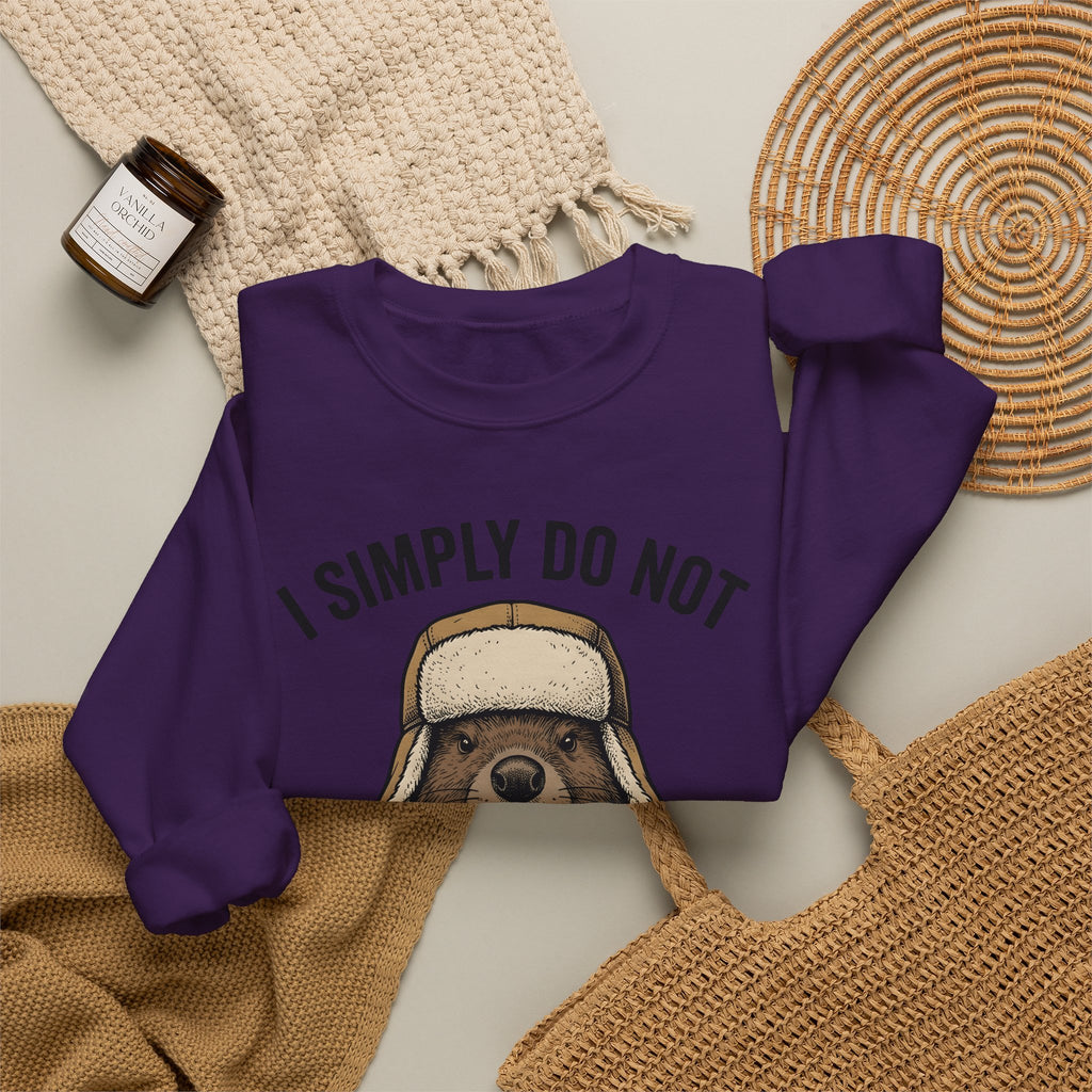 Beaver Woodsman Sweatshirt Funny Wildlife Gift Women Comic Sweatshirt Beaver Sweatshirt Humor Fan Cartoon Sweatshirt Animal Graphic Retro Checkered Sweatshirt