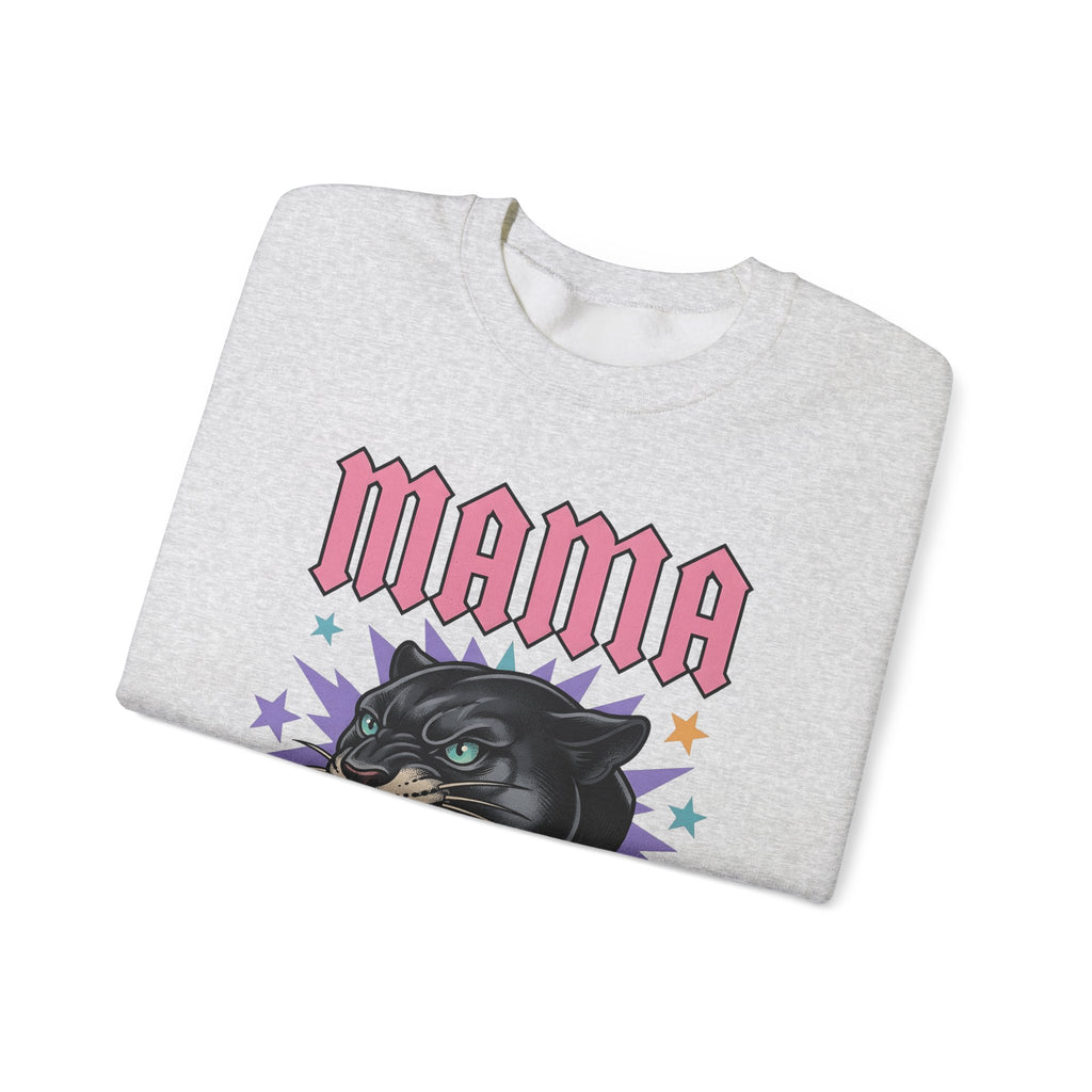 Panther Head Sweatshirt Moms Animal Gift Women Bold Sweatshirt Leopard Sweatshirt Mother Fan Graphic Design Illustration Retro Stars Sweatshirt