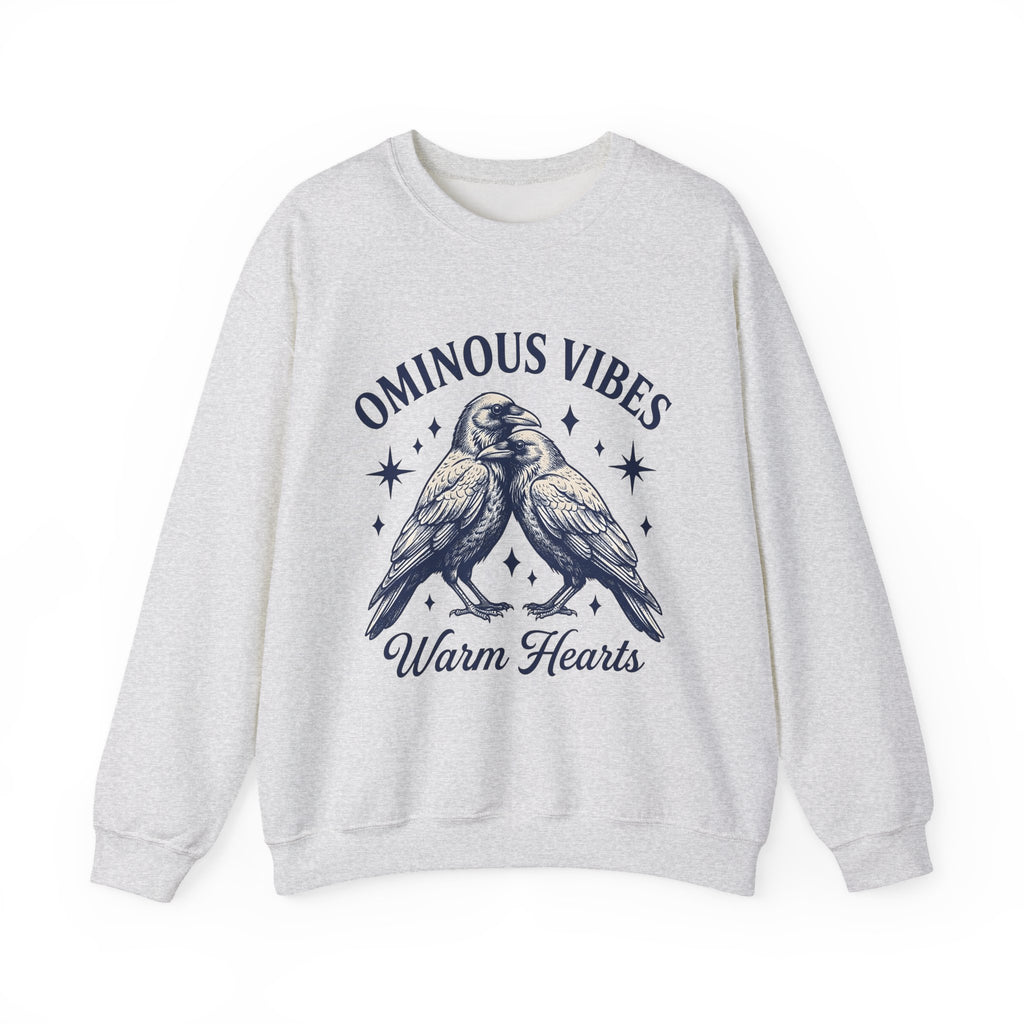 Crow Pair Sweatshirt Gothic Fauna Gift Women Rustic Sweatshirt Raven Sweatshirt Dark Fan Corvid Graphic Sweatshirt Doodle Twinkle Stars Sweatshirt