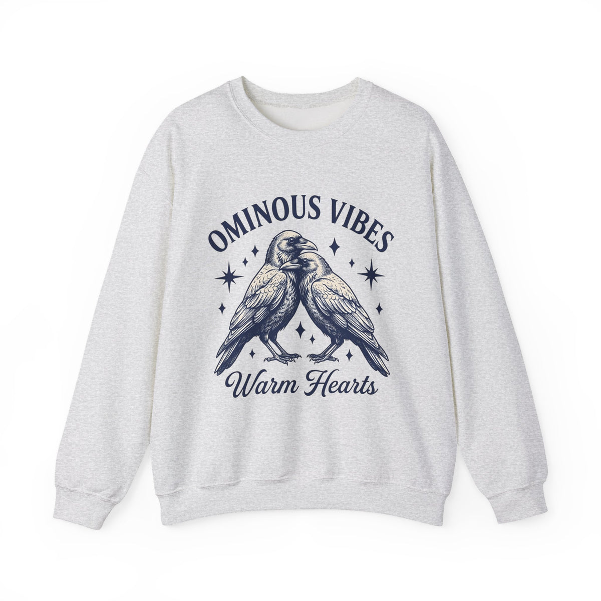 Crow Pair Sweatshirt Gothic Fauna Gift Women Rustic Sweatshirt Raven Sweatshirt Dark Fan Corvid Graphic Sweatshirt Doodle Twinkle Stars Sweatshirt