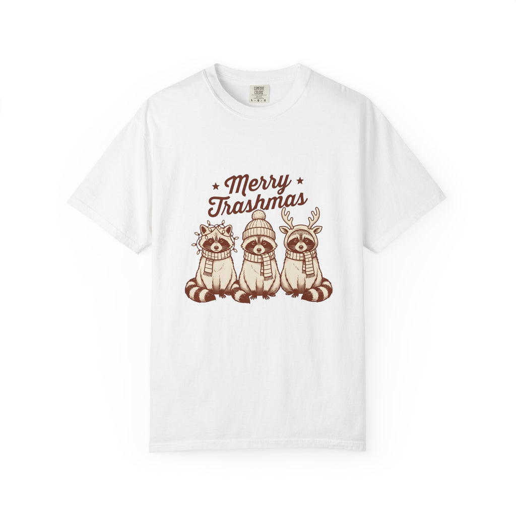 Raccoon Set T-Shirt Christmas Pets Gift Women Line Art T-Shirt Raccoon T-Shirt Xmas Fan Illustration T-Shirt Animal Graphic Classic Holiday Gear