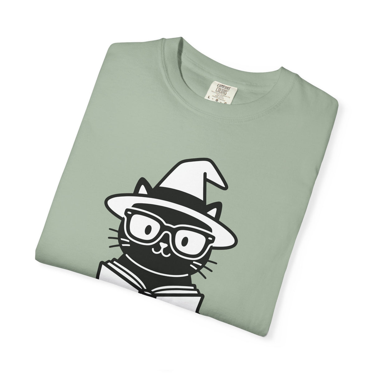 Dark Cat Witch T-Shirt Halloween Literature Gift Women Animated T-Shirt Black Cat Witch T-Shirt Horror Fan Cartoon T-Shirt Book Graphic Clean