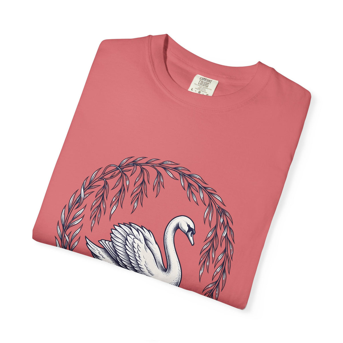 Swan Drawing T-Shirt Animal Environment Gift Women Cartoon T-Shirt Duck T-Shirt Wildlife Fan Waterfowl T-Shirt Eco Graphic Rustic Lake Bloom T-Shirt