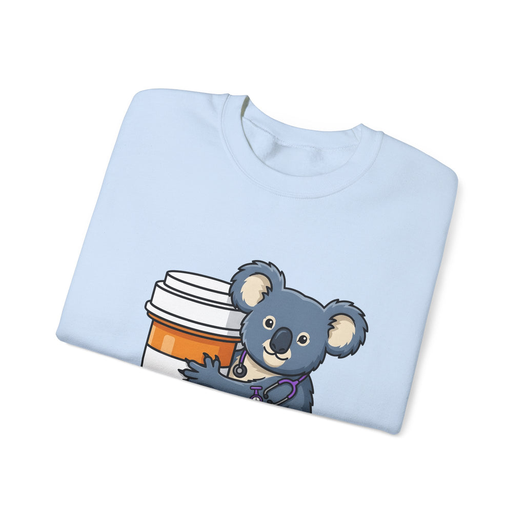 Koala Stethoscope Sweatshirt Nurses Animal Gift Women Cute Cartoon Sweatshirt Stethoscopes Sweatshirt Nurse Enthusiast Cartoonish Sweatshirt Wildlife Graphic