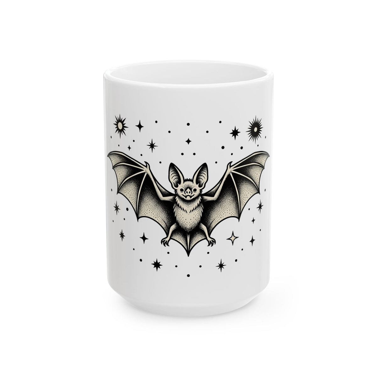 Bat Clipart Mug Cottagecore Dark Art Gift Women Old School Mug Flying Bat Mug Cottage Fan Retro Mug Gothic Graphic Doodle Twinkle