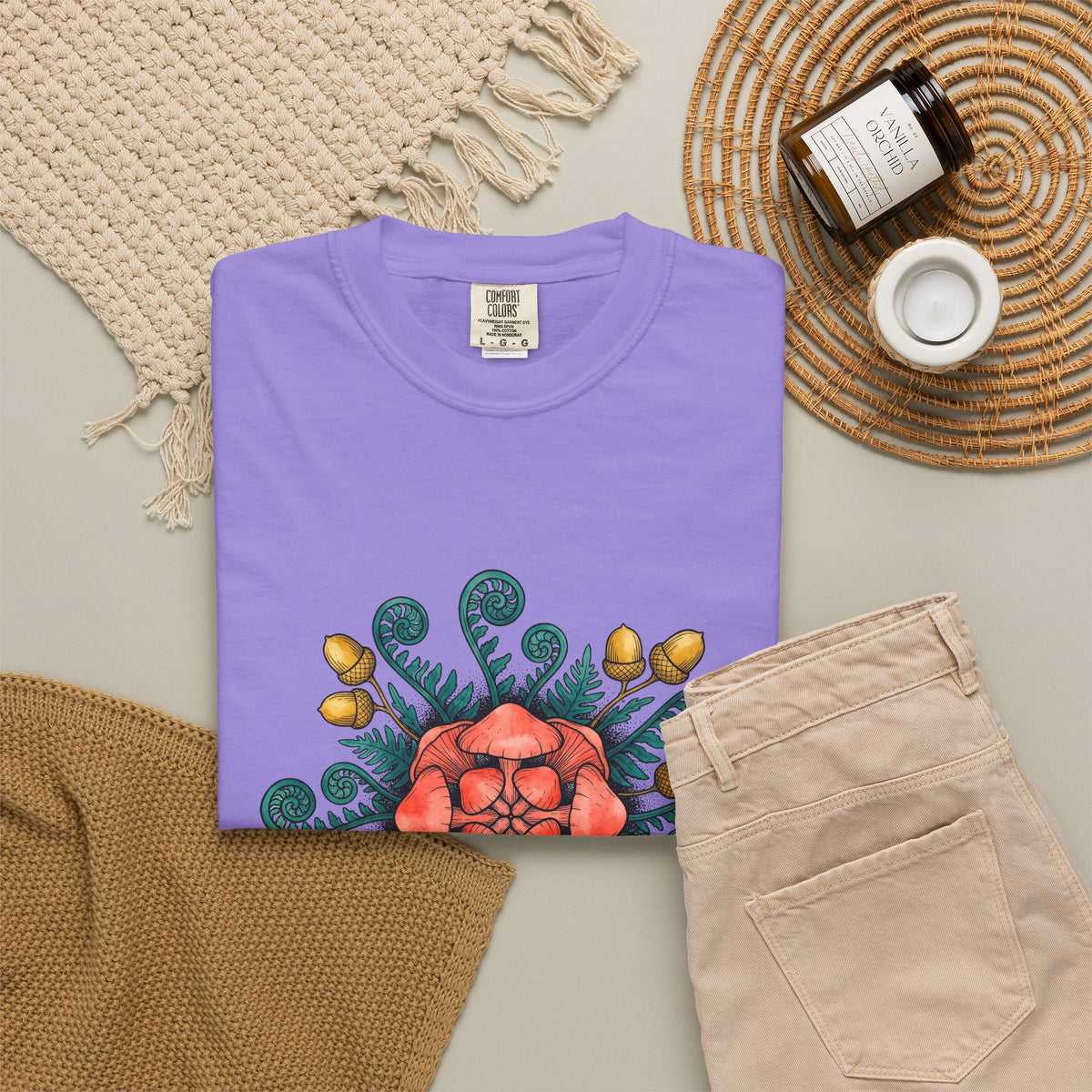 Shroom Mandala T-Shirt Boho Chic Flora Gift Women Bohemian T-Shirt Mushroom T-Shirt Hippie Fan Tribal T-Shirt Botanical Graphic Line Art Seed Pods