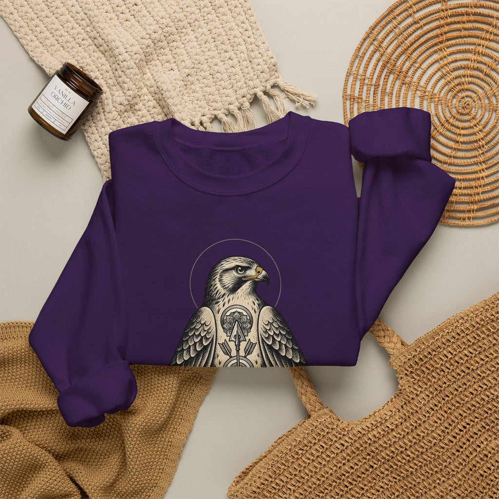 Eagle Design Sweatshirt Sports Wildlife Gift Women Tribal Sweatshirt Bald Eagle Sweatshirt Athlete Fan Native Sweatshirt Wildlife Graphic Classic Spear Sweatshirt
