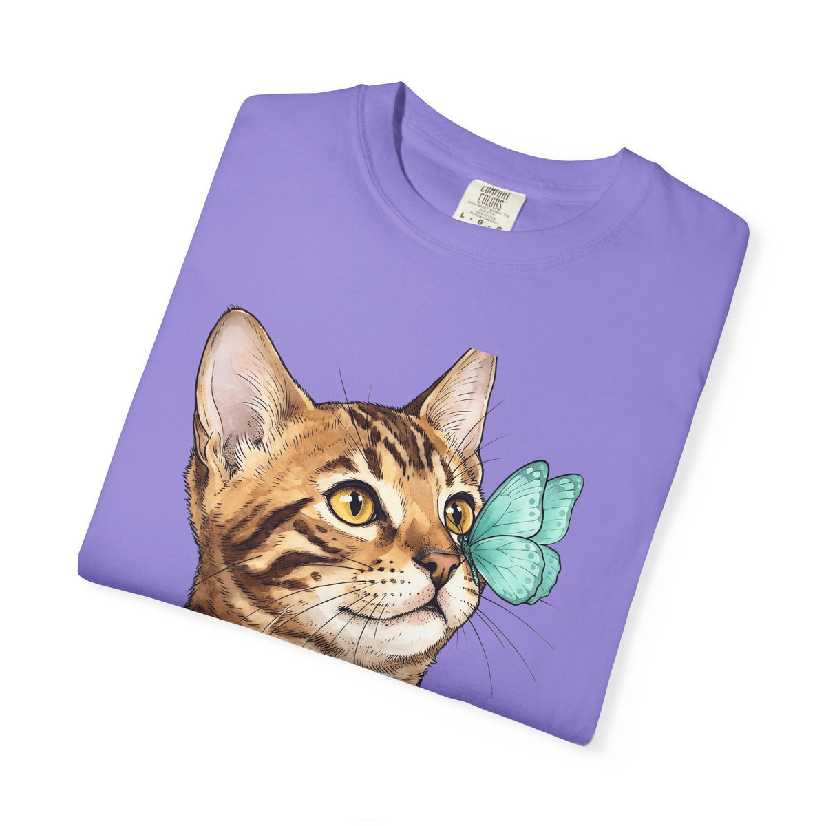 Domestic Cat Cat Fauna Gift Cartoon Kitten Cat Fan Feline Wildlife Gouache Bug T-Shirt