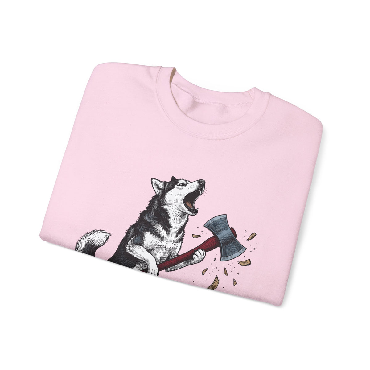 Wolf Dog Sweatshirt Dog Funny Gift Women Line Art Sweatshirt Wolfdog Sweatshirt Dog Fan Illustrated Graphic Sweatshirt Hand Drawn Splitting Axe Sweatshirt