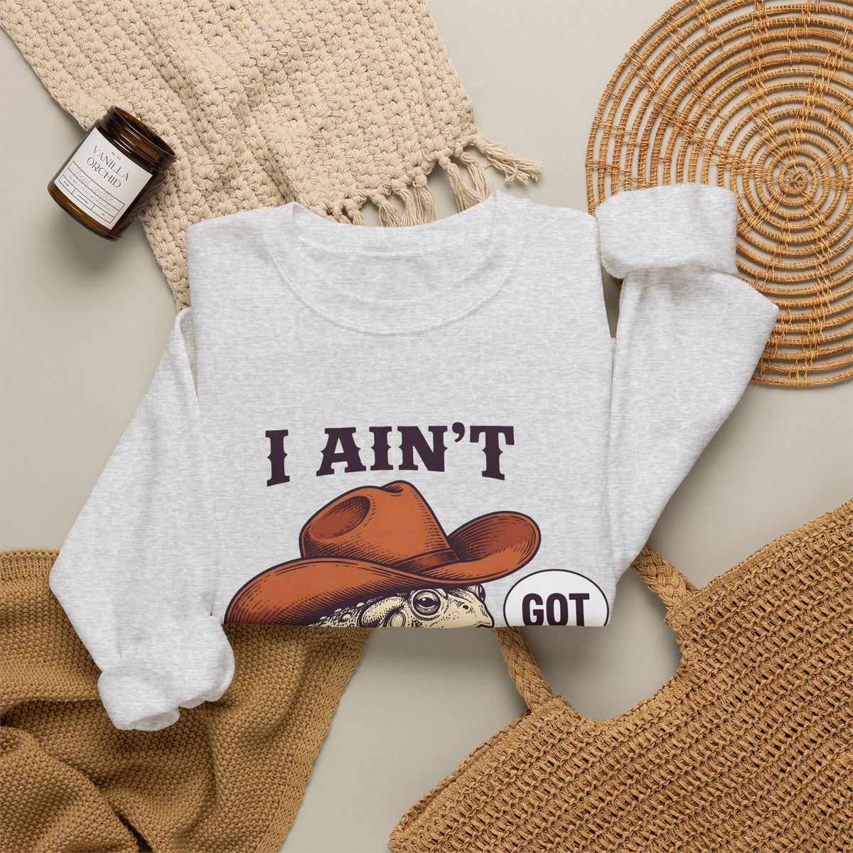 Ranch Frog Funny Critter Gift Classic Toad Humor Fan Retro Animal Doodle Talk Bubble Sweatshirt