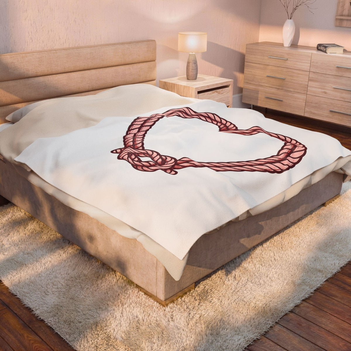 String Heart Blanket St. Valentine's Day Partners Gift Women Cartoon Blanket Heart Blanket Valentine Fan Comic Blanket Couples Graphic Classic Loop
