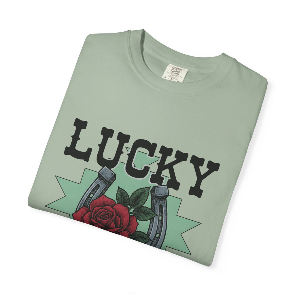 Horseshoe Rose T-Shirt Cowgirl Ranch Gift Women Line Art T-Shirt Rosebud T-Shirt Cowgirl Fan Minimalist T-Shirt Farmhouse Graphic Classic Shape