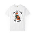 Fox Holiday Wildlife Gift Retro Fox Christmas Fan Vintage Animal Sketch Neck Wrap T-Shirt