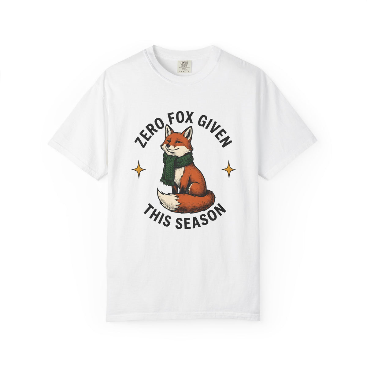 Fox Holiday Wildlife Gift Retro Fox Christmas Fan Vintage Animal Sketch Neck Wrap T-Shirt