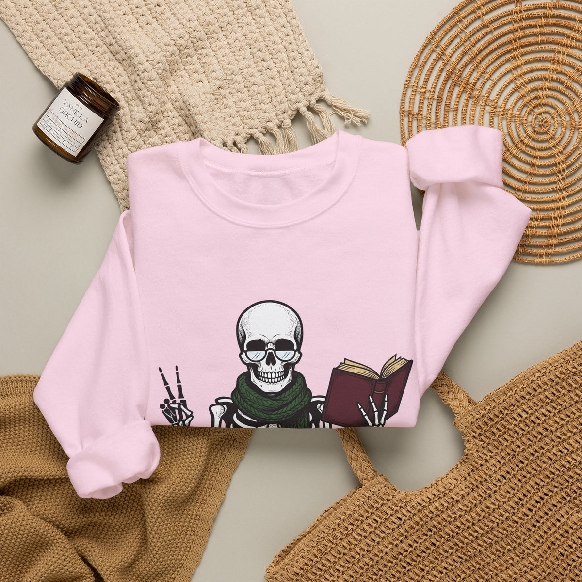 Skull Story Sweatshirt Funny Fall Gift Women Cartoon Sweatshirt Skull Sweatshirt Humor Fan Comic Sweatshirt Autumn Graphic Classic Wild Mushrooms Sweatshirt