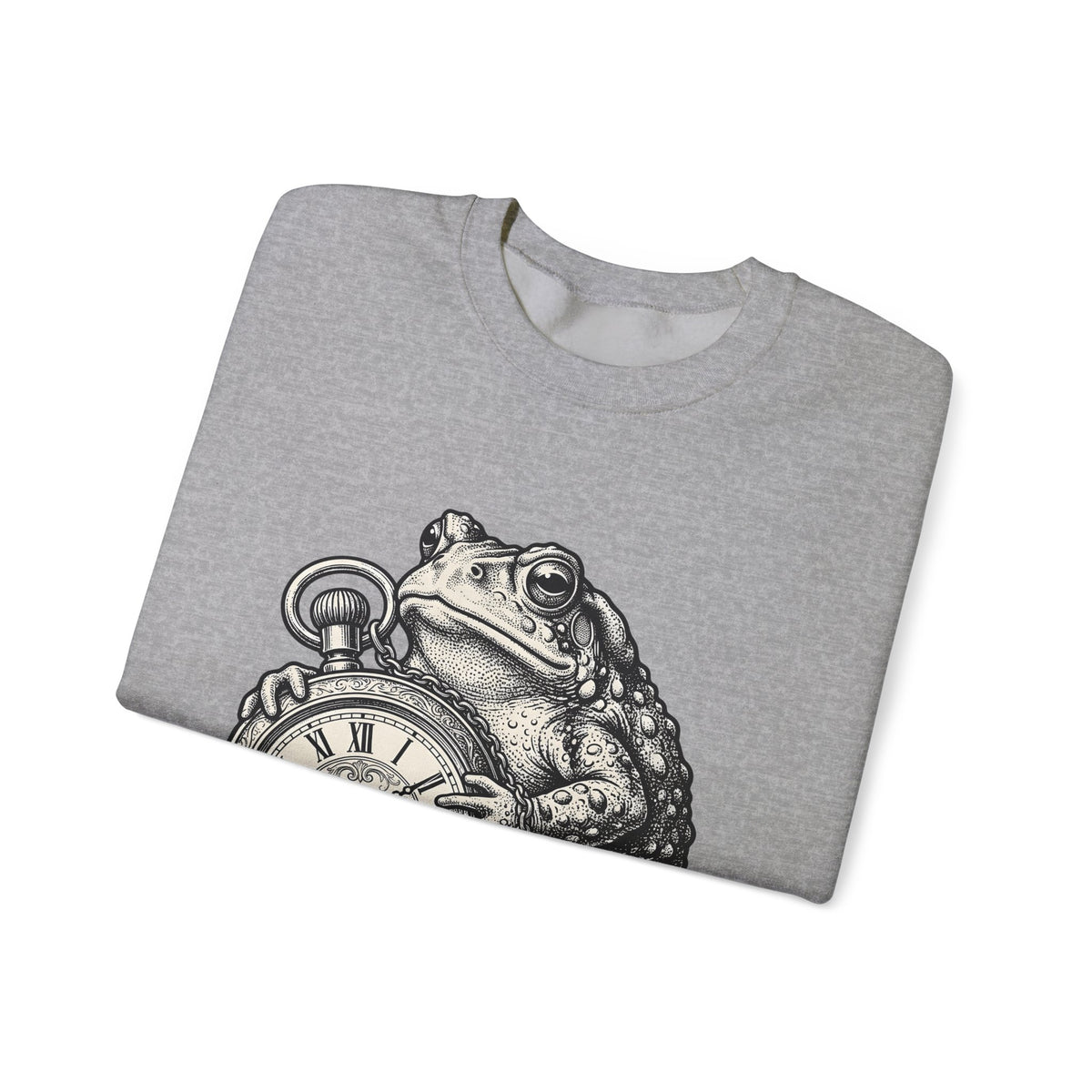 Toad Pocket Watch Sweatshirt Funny Animal Gift Women Vintage Sweatshirt Pocket Watch Sweatshirt Humor Fan Retro Sweatshirt Wildlife Graphic Hand Drawn Chain