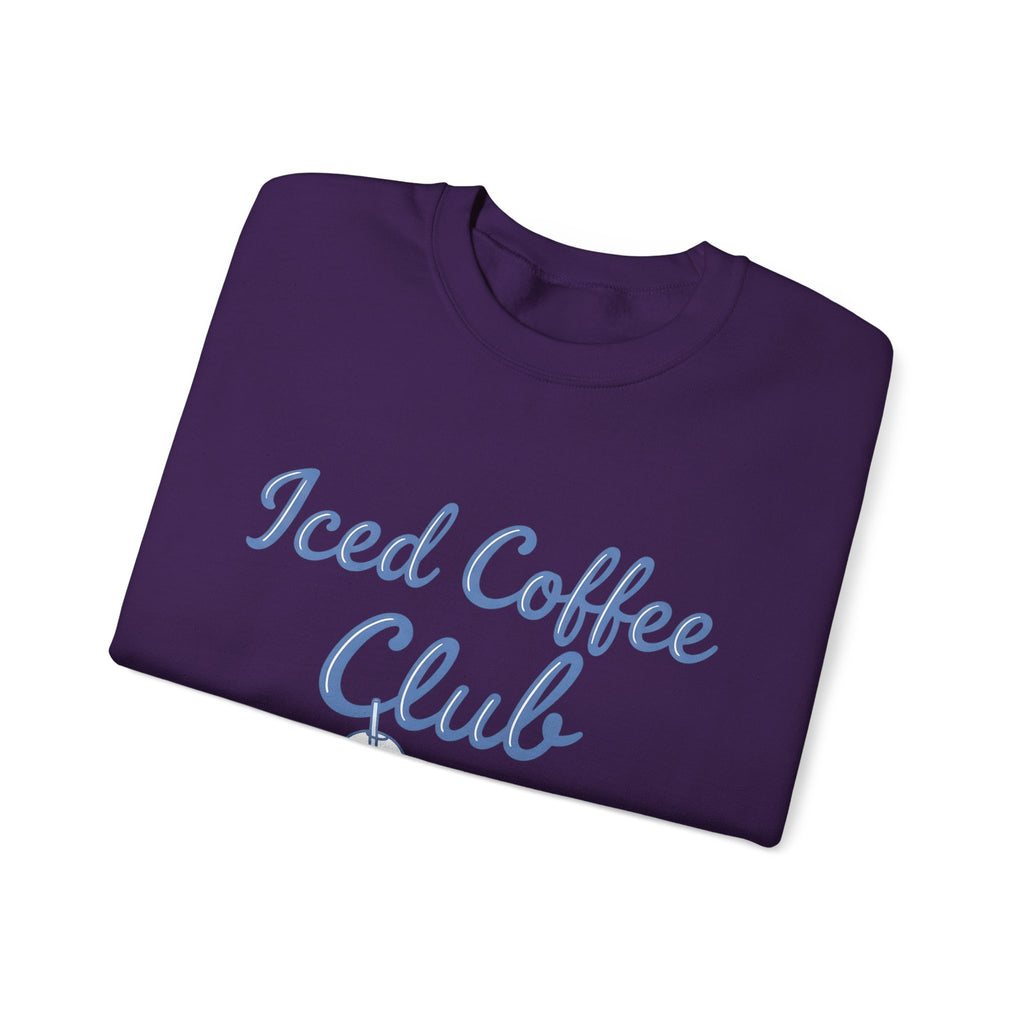 Iced Latte Glass Sweatshirt Coffee Cuisine Gift Women Fun Sweatshirt Glassware Sweatshirt Coffee Fan Java Graphic Illustration Clean Fingers Sweatshirt
